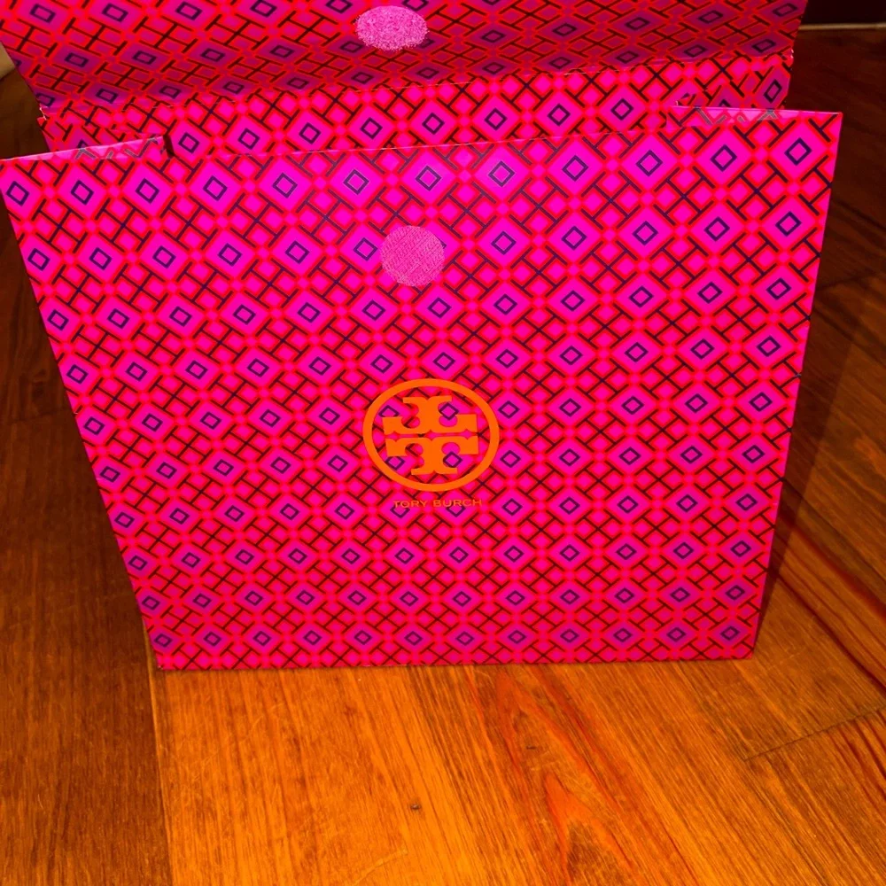 Tory Burch Geometric Pink and Orange Bag
